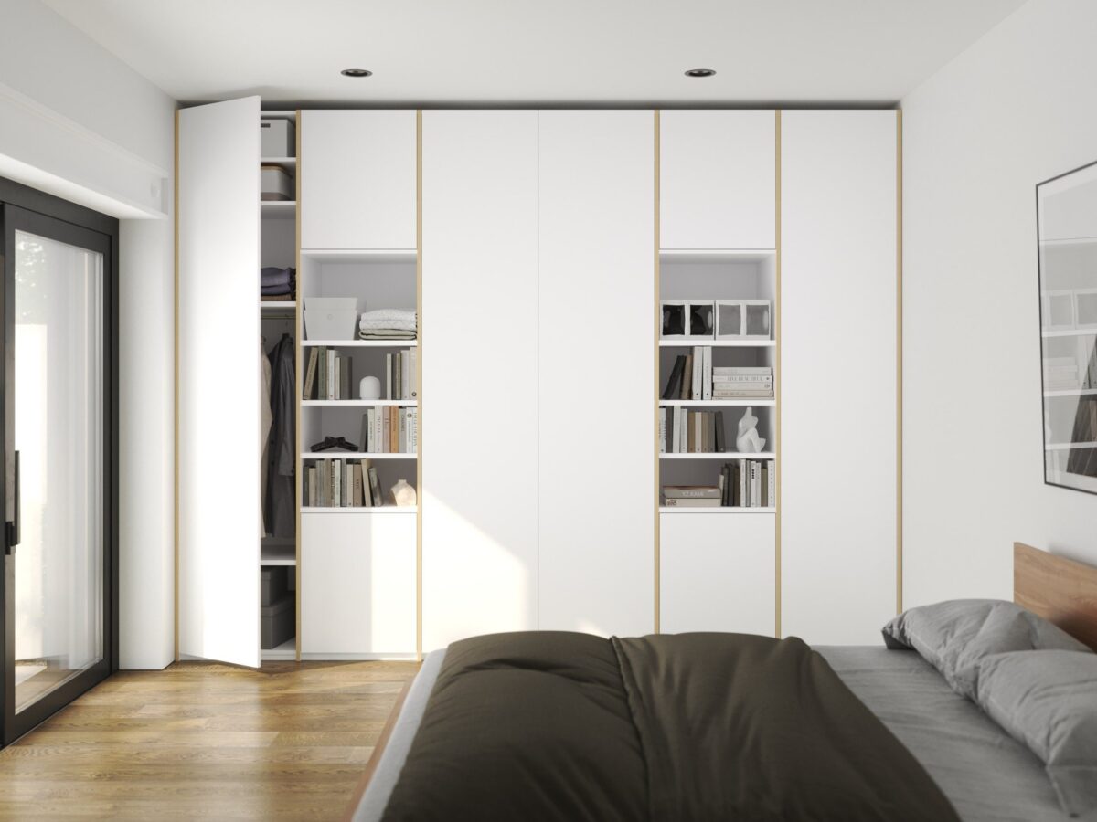 Modular Plus 4 Schrank mit flexiblen Fächern und zeitlosem Design von Müller Möbel.