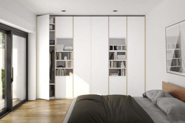 Modular Plus 4 Schrank mit flexiblen Fächern und zeitlosem Design von Müller Möbel.