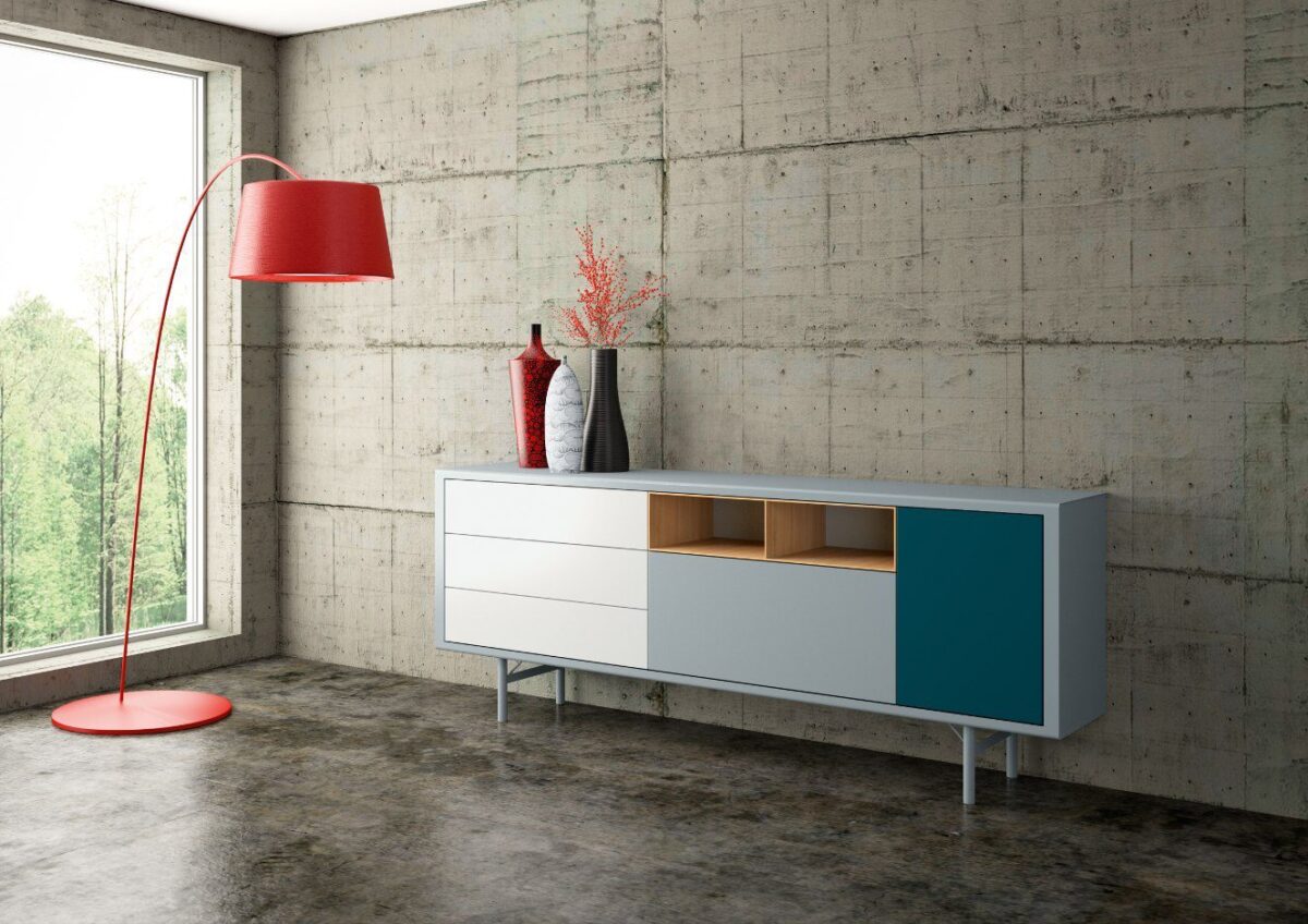 Müller S36 modulares Sideboard mit vier Elementen in zeitlosem Design.
