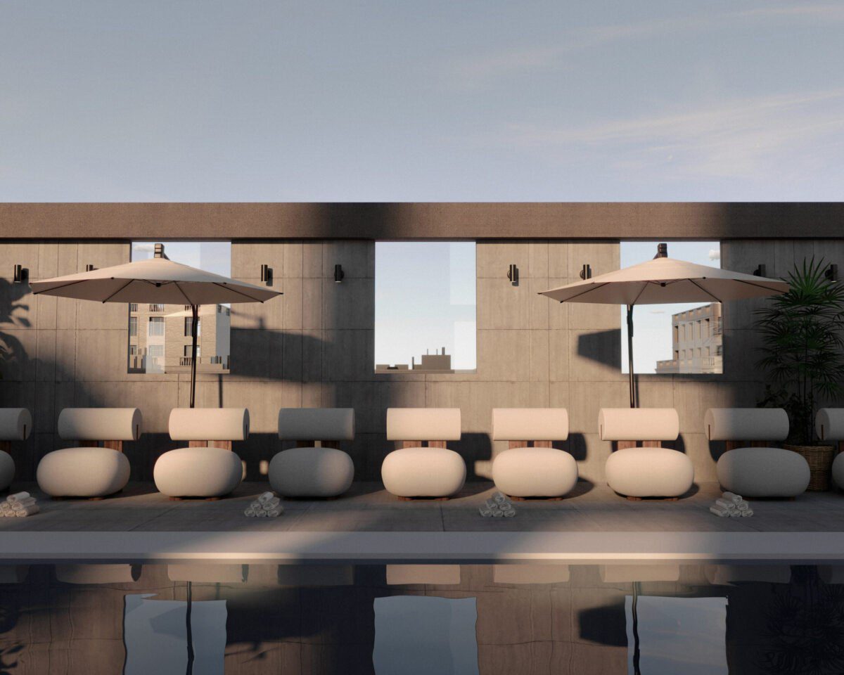 Moderner Hippo Loungesessel von Norr11 in minimalistischem skandinavischem Design