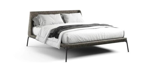 Modernes Velvet Polsterbett mit elegantem Kopfteil von Novamobili in luxuriösem Design.