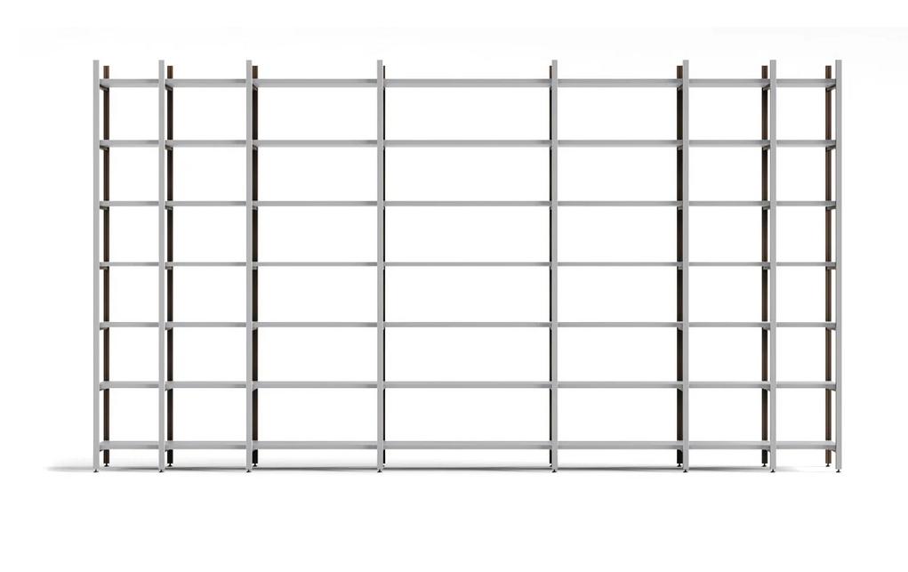 Modernes Wohnzimmerregal Pontile 12 von Novamobili in minimalistischem Design.