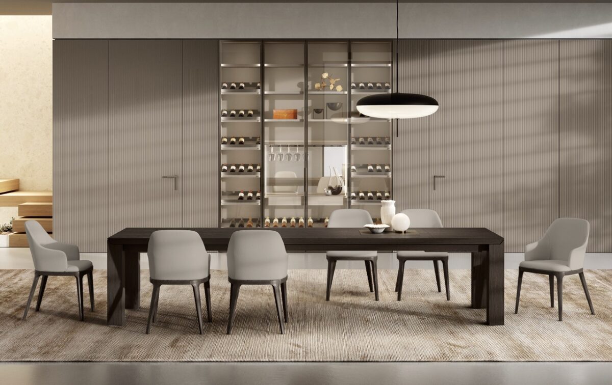 Moderner Ambrogio Esstisch von Olivieri mit elegantem Design für stilvolle Wohnräume.