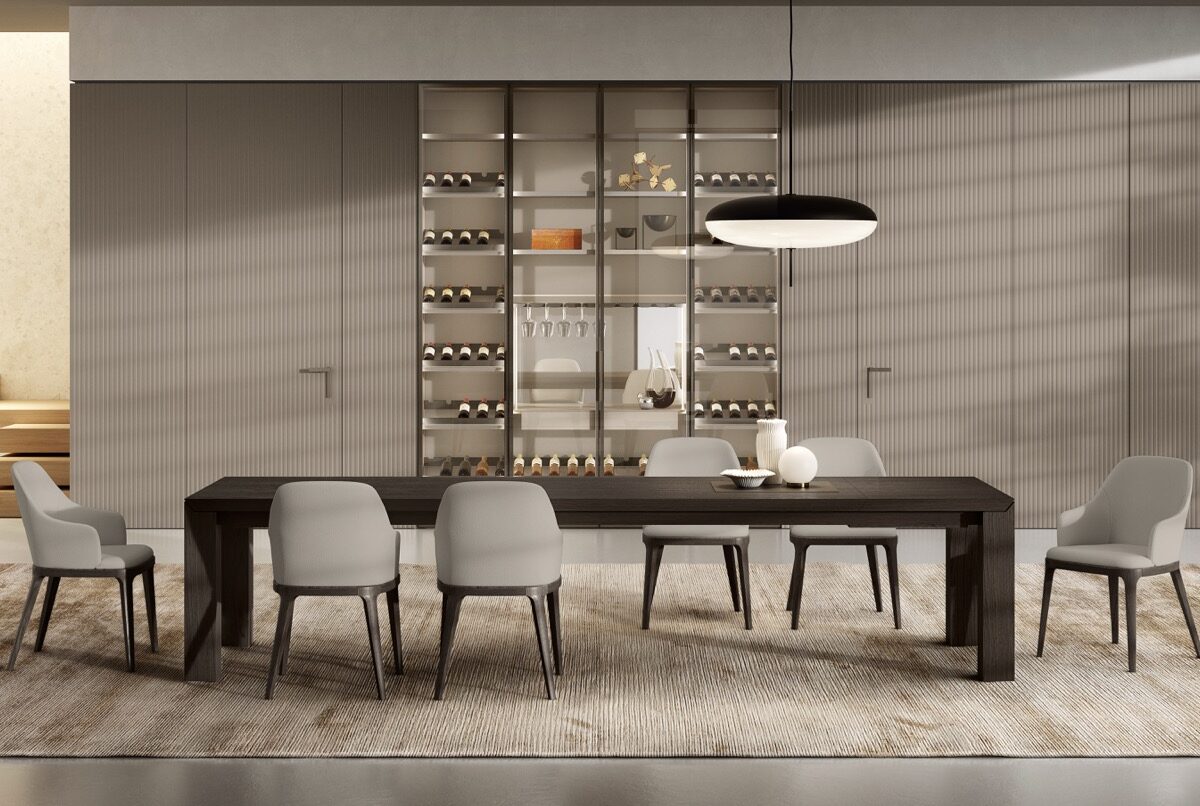 Moderner Ambrogio Esstisch von Olivieri mit elegantem Design für stilvolle Wohnräume.