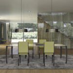 Eleganter Spyder 5 Designertisch von Orsenigo mit modernem Gestell und hochwertiger Tischplatte.