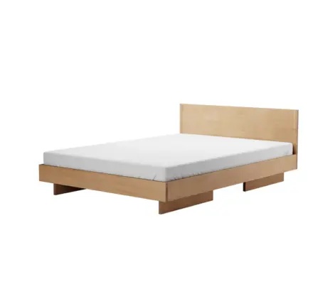Modernes Zians Designbett von OUT - Minimalistisches Holzbett für stilvolle Schlafzimmer.