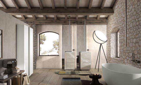 Moderner Cube Waschtisch von Pozzebon in minimalistischem Design für stilvolle Badezimmer.