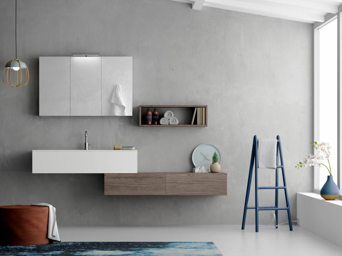Moderner Kube Waschtisch von Pozzebon in minimalistischem Design für stilvolle Badezimmer.