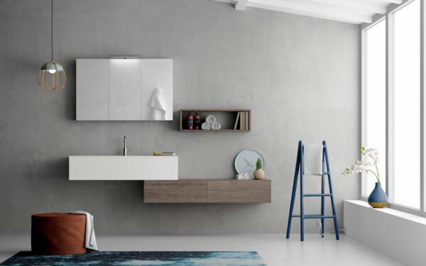 Moderner Kube Waschtisch von Pozzebon in minimalistischem Design für stilvolle Badezimmer.