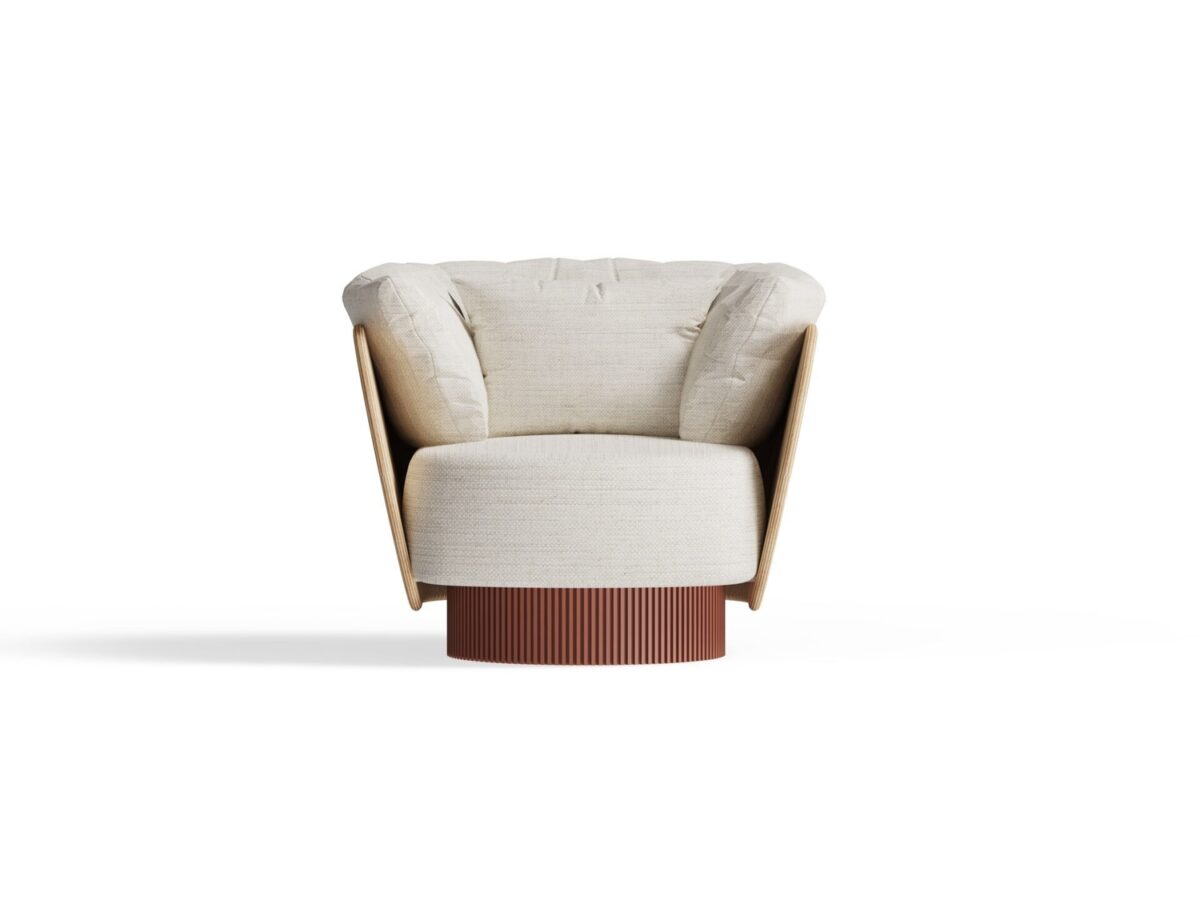 Moderner Dune Sessel von Punt mit elegantem Design für zeitgemäßes Wohnen.