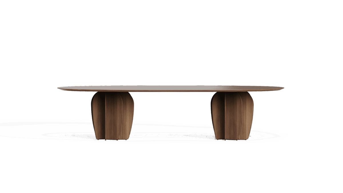 Moderner Punt Coral Tisch in mehrfarbigem Design mit eleganter Tischplatte