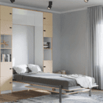 Platzsparendes Schrankbett Pix mit modernem Design für kleine Wohnräume.