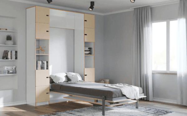 Platzsparendes Schrankbett Pix mit modernem Design für kleine Wohnräume.