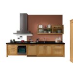 Moderne Designerküche aus massivem Holz von Riva 1920 mit eleganter Kücheninsel.