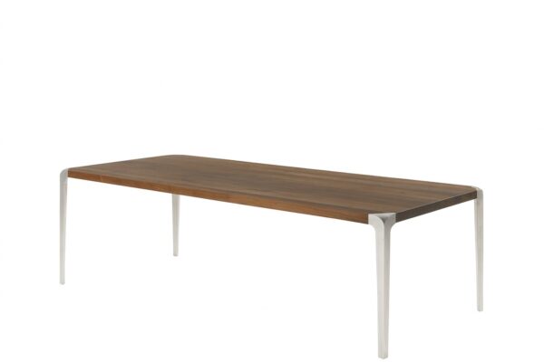 Eleganter Sleek Esstisch aus Massivholz von Riva 1920 mit modernem, minimalistischem Design.