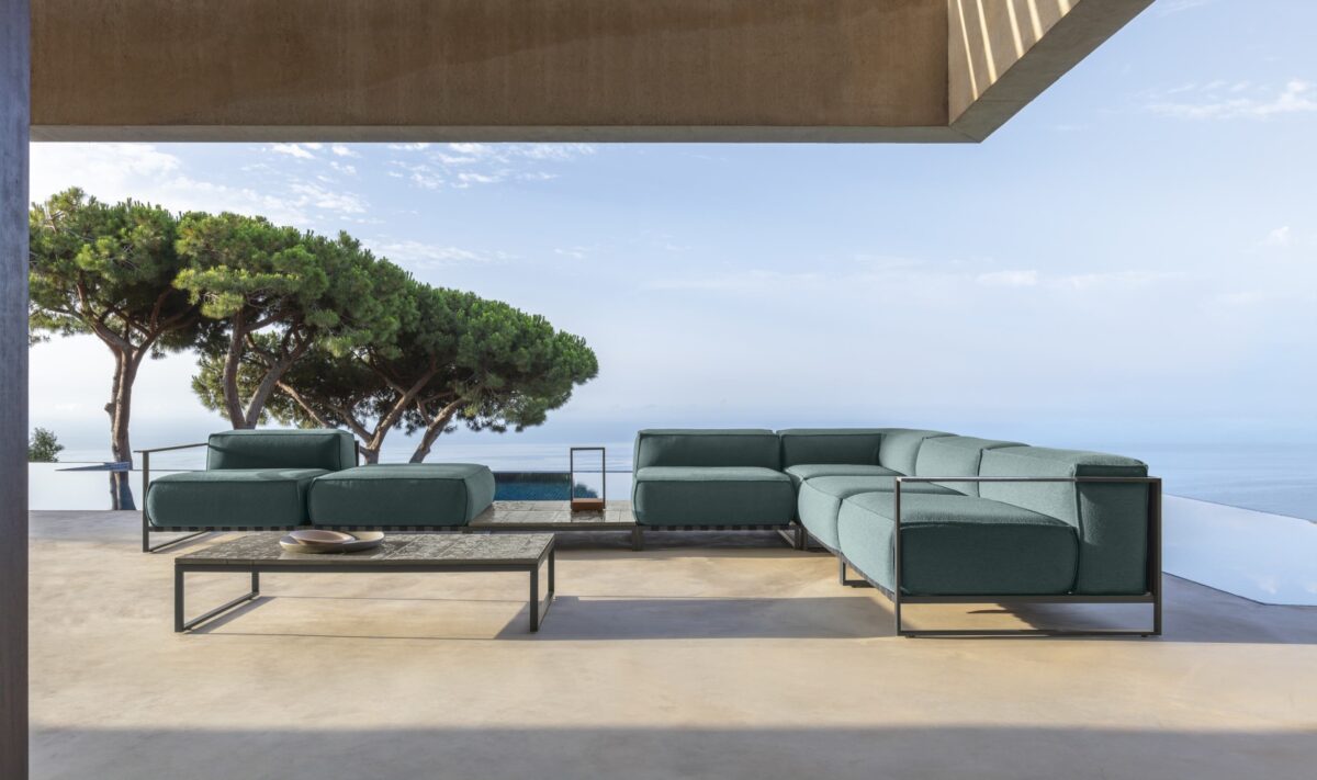 Elegantes Outdoor-Sofa Casilda 9 von Talenti im italienischen Design für Terrasse und Garten.