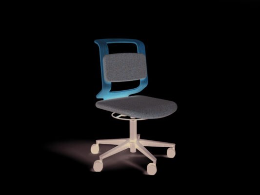 Ergonomischer Kinder-Schreibtischstuhl von Team 7, Design Jacob Strobel, höhenverstellbar aus nachhaltigem Holz.