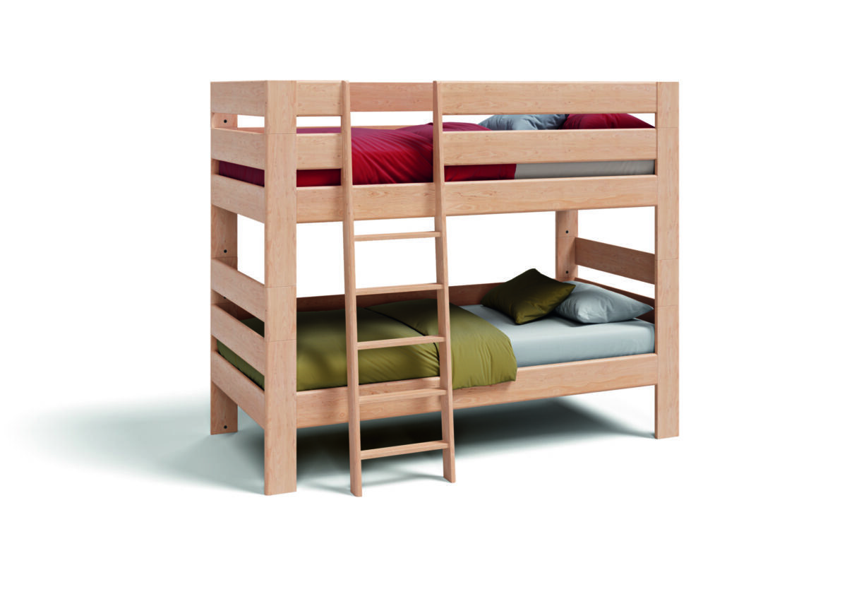 Mitwachsendes Kinderbett aus Massivholz von Team 7 Kids, Design Stefan Radinger.