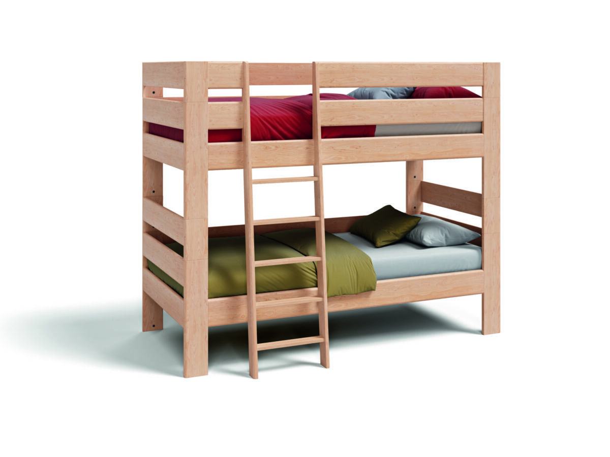 Mitwachsendes Kinderbett aus Massivholz von Team 7 Kids, Design Stefan Radinger.