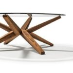 Moderner Stern Couchtisch aus Massivholz, Design von Jacob Strobel für Team 7.