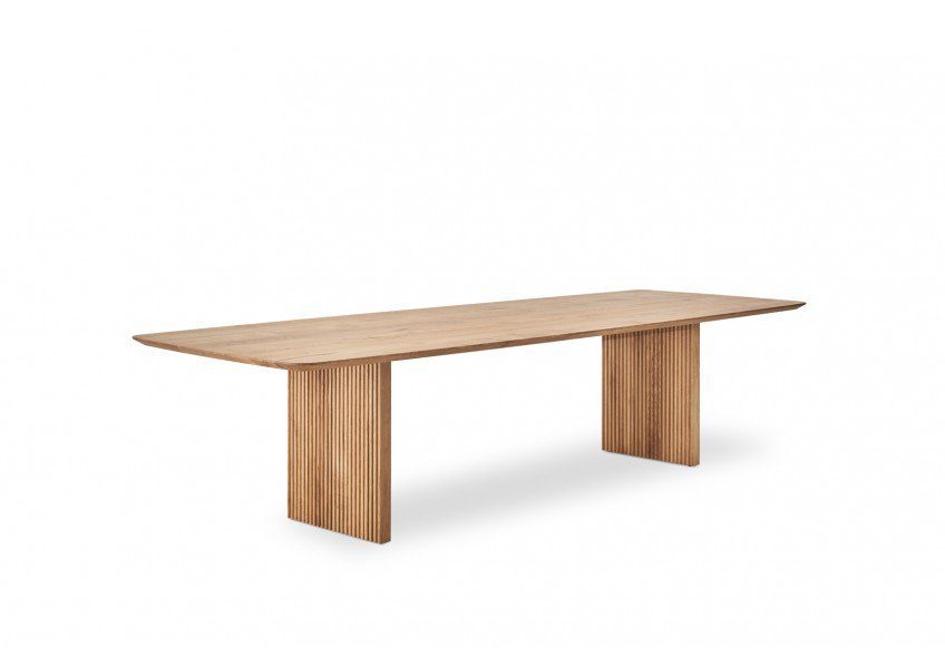 Moderner Esstisch Ten aus Wildeiche, 105x300 cm, minimalistisches Design