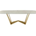 Moderner Esstisch Reverse 9 aus Holz und Metall von Tonin Casa.