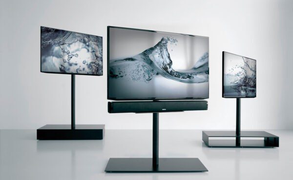 Flexible TV-Wandhalterung mit 360° Drehfunktion für perfekte Bildschirmausrichtung aus jedem Blickwinkel.