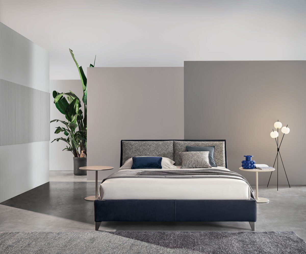 Modernes Twils Attico 11 Polsterbett mit eleganter Kopfteilgestaltung und minimalistischem Design.