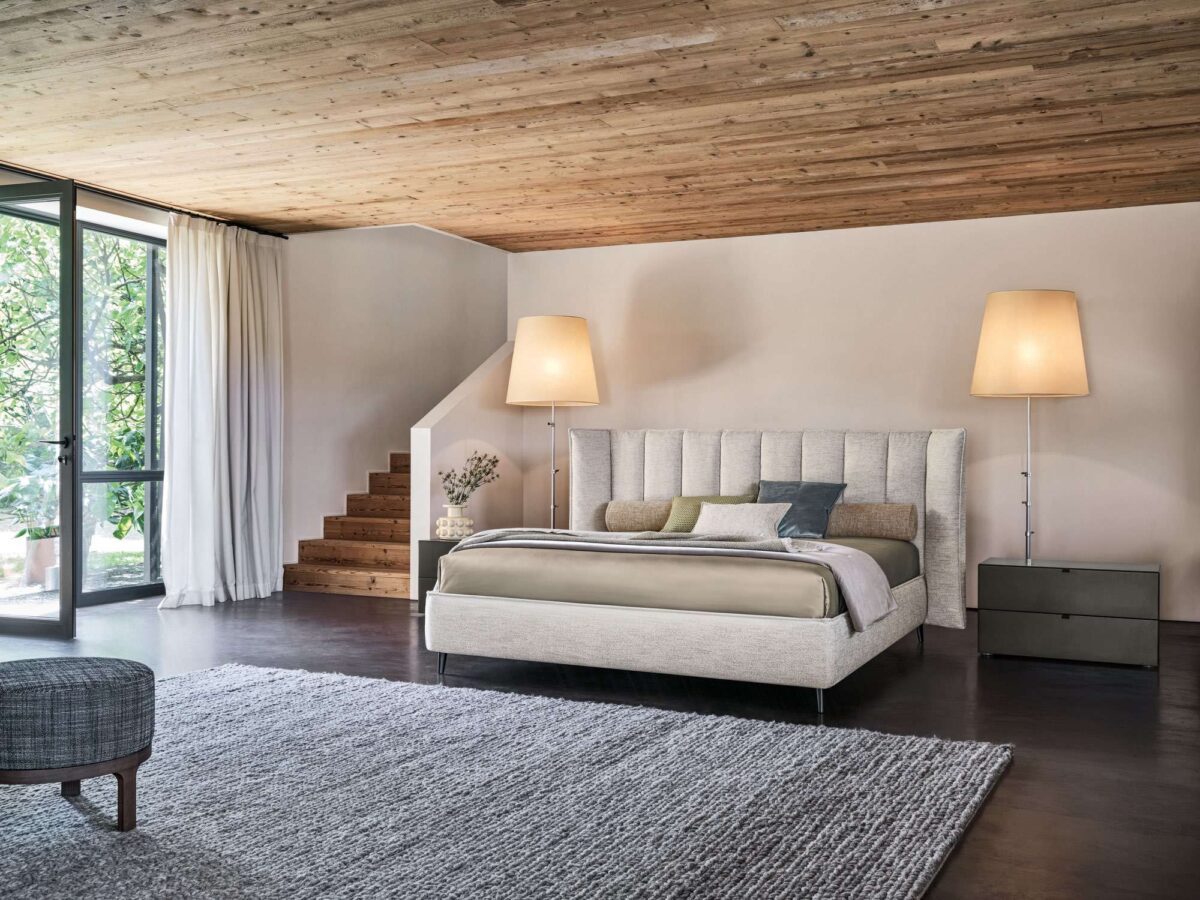 Elegantes Polsterbett Opera von Twils mit italienischem Design und hochwertiger Verarbeitung.