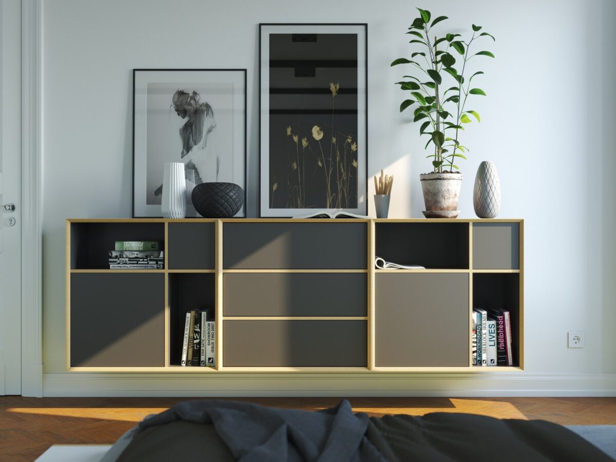Vertiko 6 Modulregal von Müller Möbel - flexibles, minimalistisches Regalsystem für moderne Raumgestaltung.