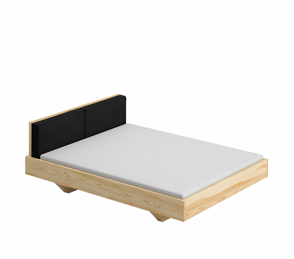 Modernes Massivholzbett Mea mit minimalistischem Design von Vitamin Design für zeitgemäße Schlafzimmer.