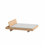 Modernes Somnia Designerbett aus Holz von Vitamin Design mit minimalistischem Rahmen.