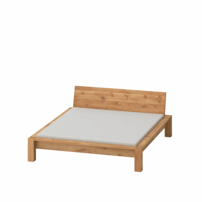Modernes Taurus Bett aus Massivholz von Vitamin Design im minimalistischen Schlafzimmer.