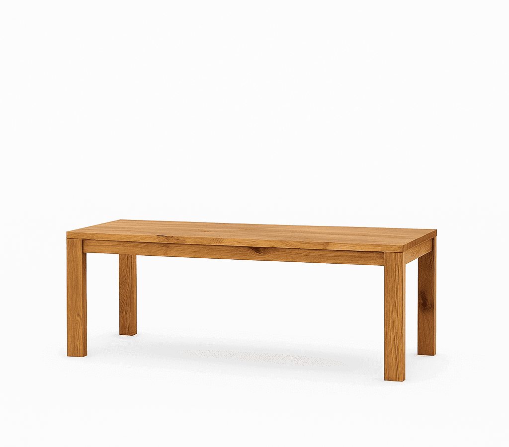 Moderner Lungo Esstisch aus Holz von Vitamin Design mit minimalistischem Gestell