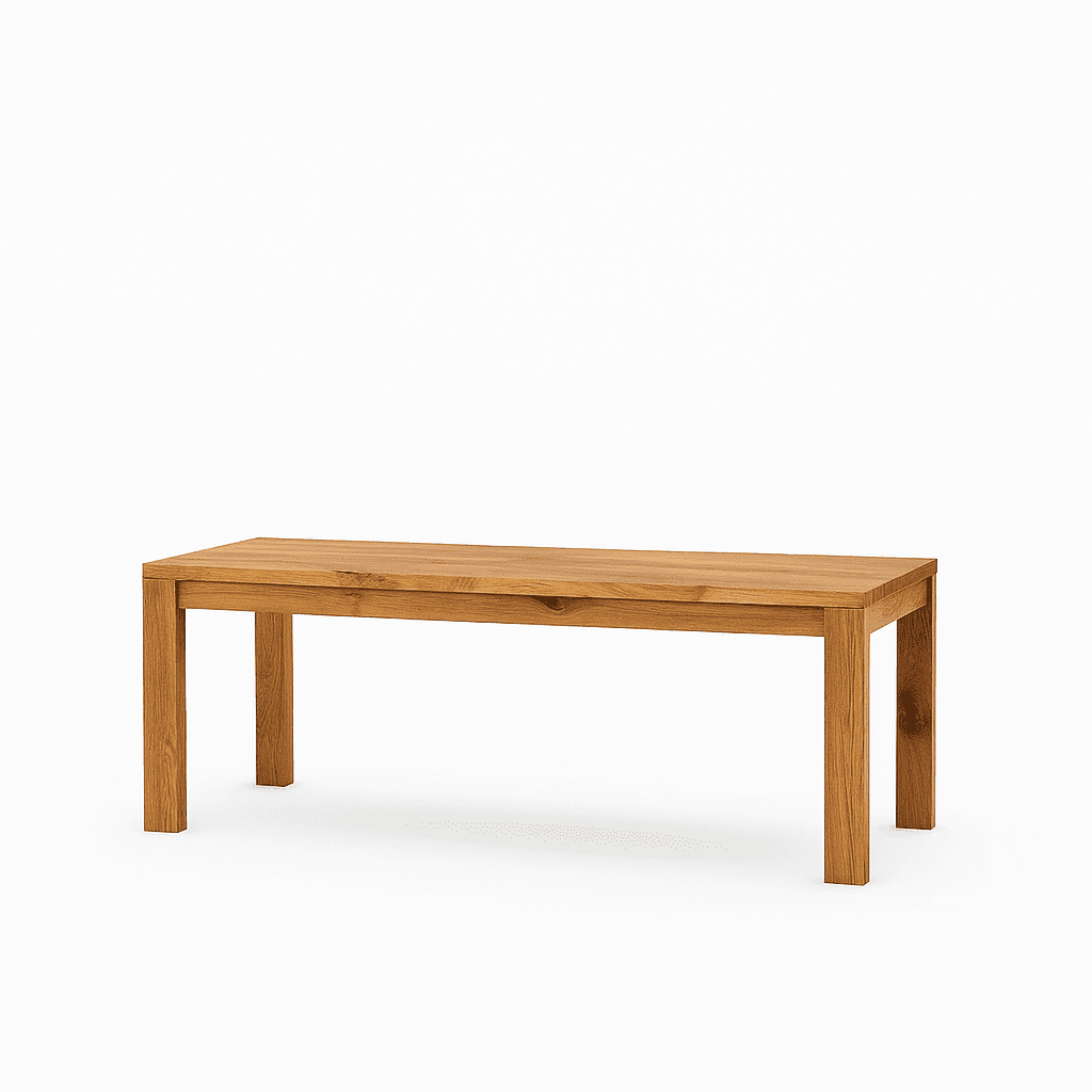 Moderner Lungo Esstisch aus Holz von Vitamin Design mit minimalistischem Gestell