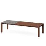 Moderner Designertisch Varius 10 mit minimalistischem Gestell von Vitamin Design.