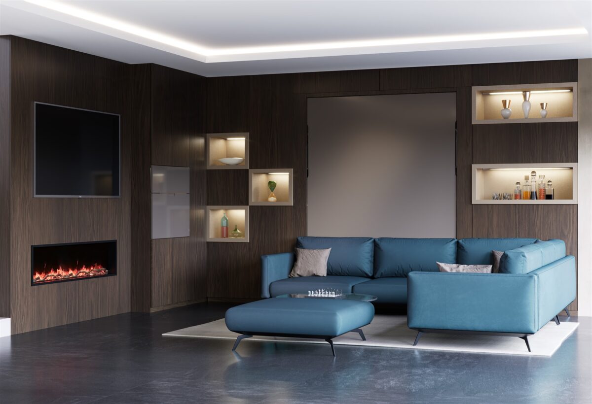 Klappbett von Wallbed Italia in elegantem Hotelzimmer mit modernem Design.
