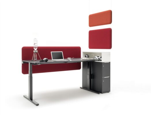 Moderne Winea Flow Büromöbelserie von WINI für flexible Arbeitsplatzgestaltung.