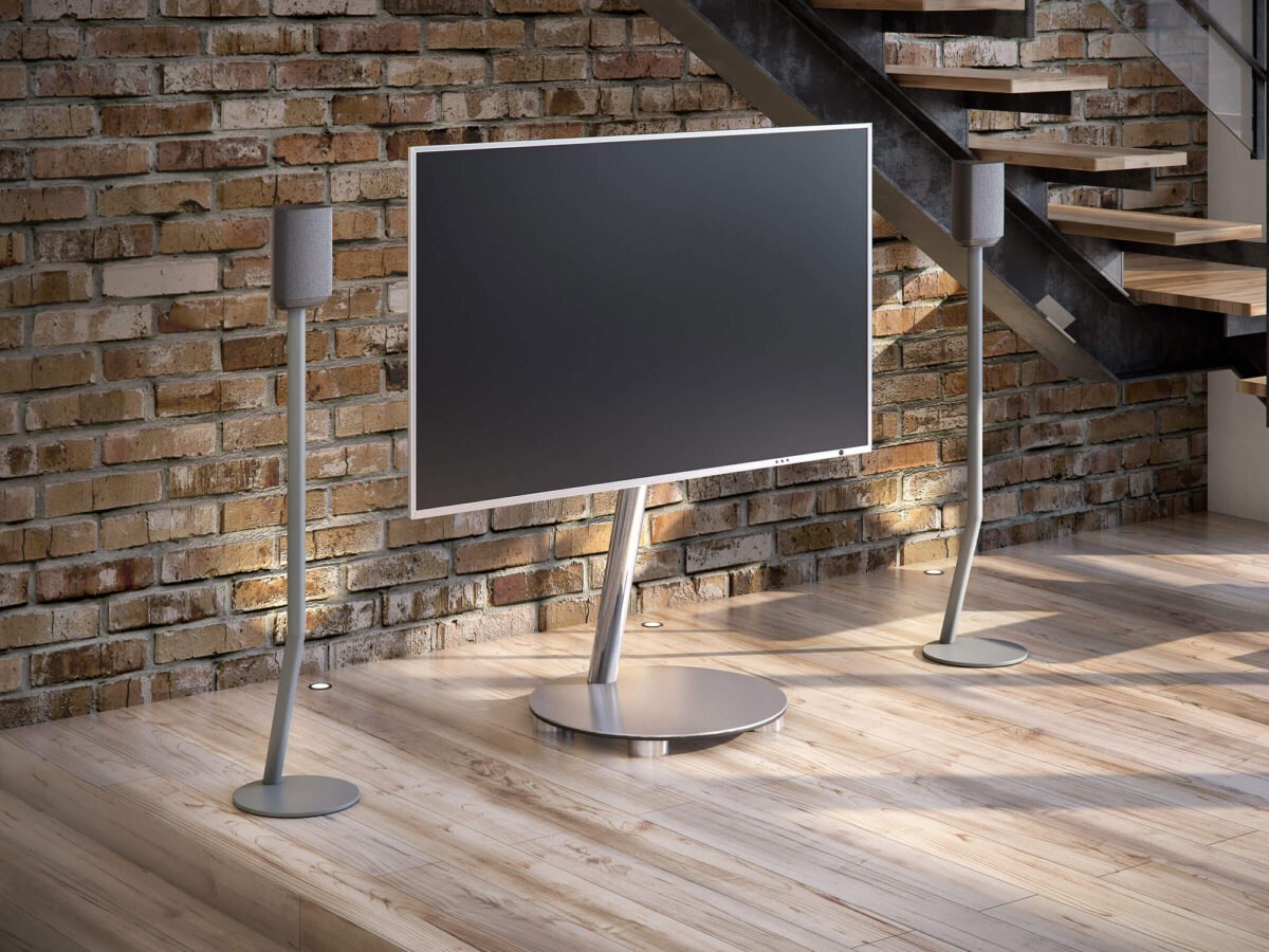 Wissmann TV-Halterung Amega Circle Art 900 - Elegante Wandhalterung für Fernseher