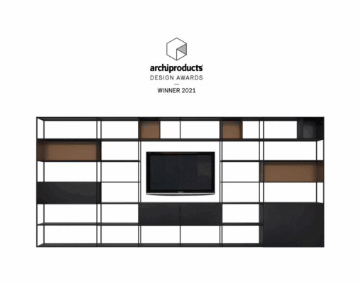 Zeus Noto Easy Irony TV-Möbel mit eleganter Wandabwicklung in modernem Design.