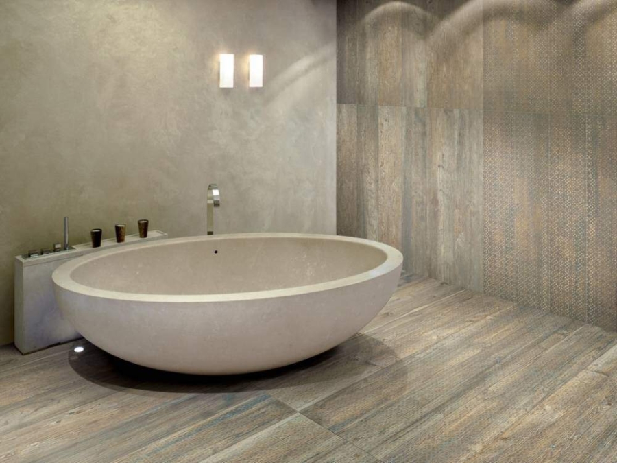 Rifin Fliese larix-wood-look-tiles-bathroom