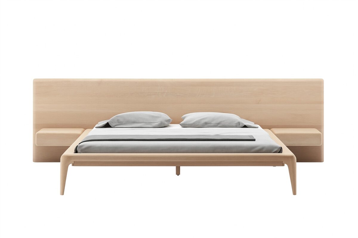 Modernes Design-Bett Latus 4 von Artisan aus Massivholz.