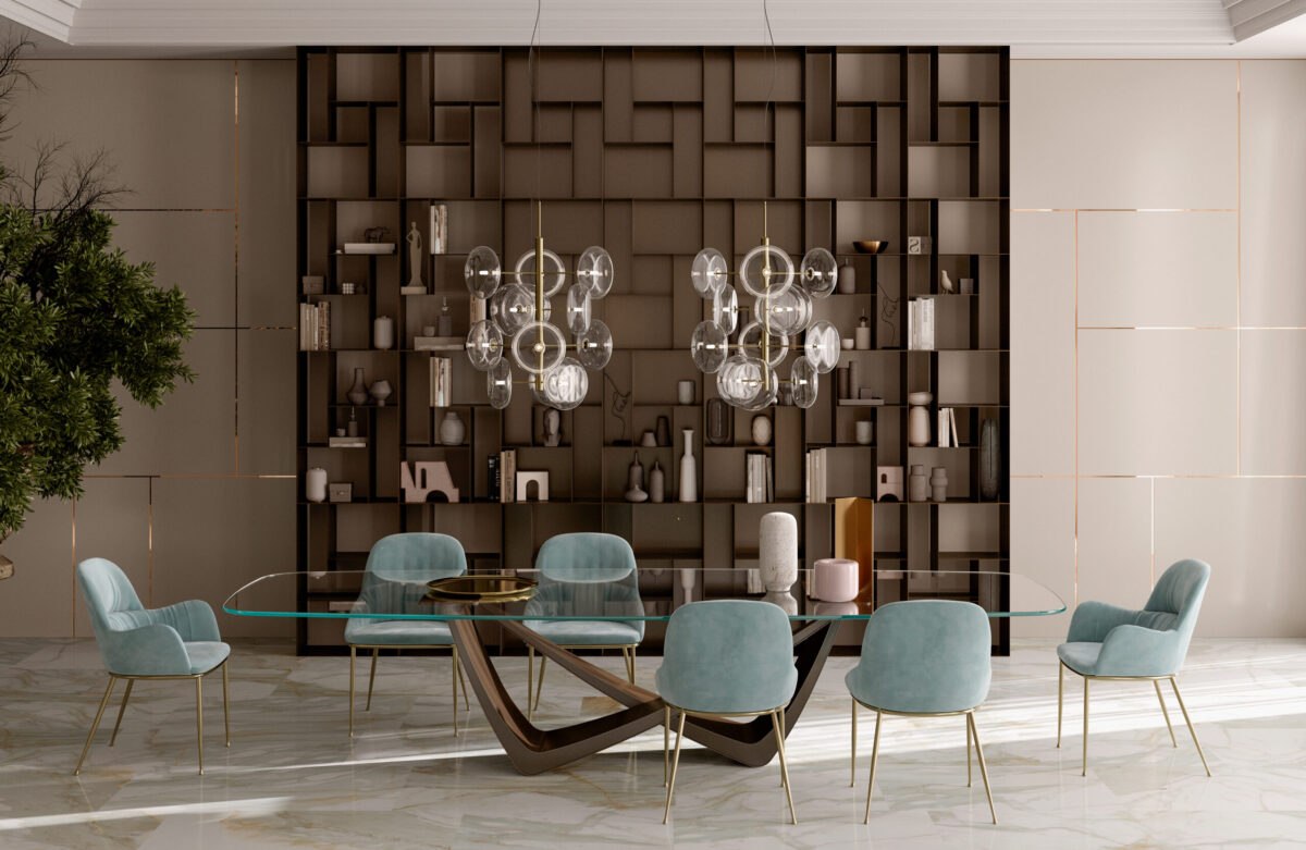 Eleganter Queen Esszimmerstuhl von Bontempi Casa mit modernem Design