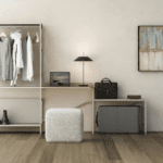 Elegantes Bralco Concerto 5 Homeoffice-Möbelsystem mit modernem Design für produktives Arbeiten.