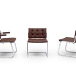 Eleganter De Sede RH-305 Ledersessel, entworfen von Robert Haussmann.