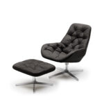 Eleganter De Sede DS 144 Designer-Sessel in hochwertigem Leder mit charakteristischem Design.