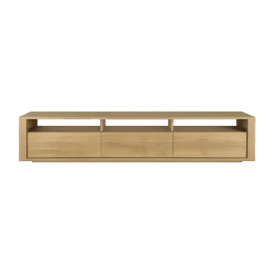 Elegante Ethnicraft Shadow Kommode aus Eiche mit drei praktischen Schubladen für modernes Wohnen.