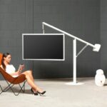 Elegante Wissmann TV-Halterung Balance Art 131 mit modernem Design für stilvolle Wandmontage.