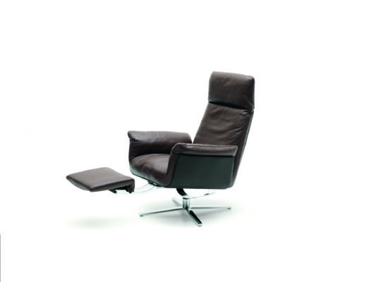 FSM Shelby 11 Relaxsessel in Premium-Leder mit verstellbarer Rückenlehne und ergonomischem Design.