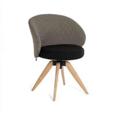 Eleganter Neo Stuhl von Mobitec mit schwarzem Metallgestell und hochwertiger Polsterung für modernen Wohnkomfort.